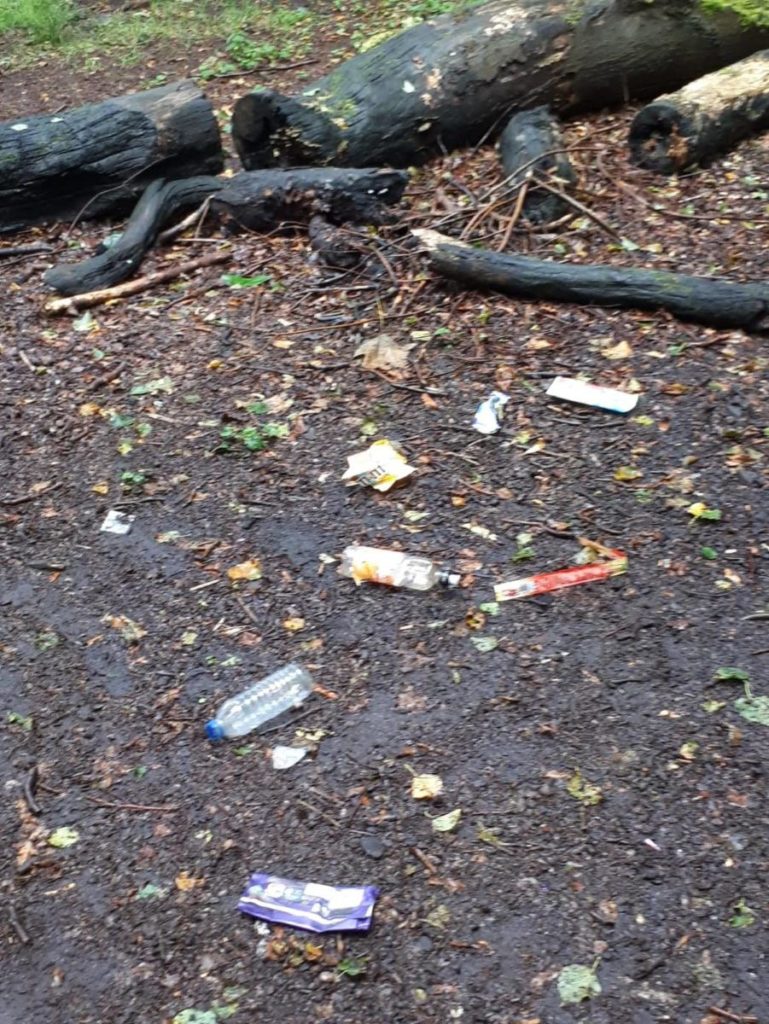 Litter in the woods Friends of Childwall Woods and Fields